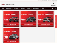 Tablet Screenshot of premiergmc.com